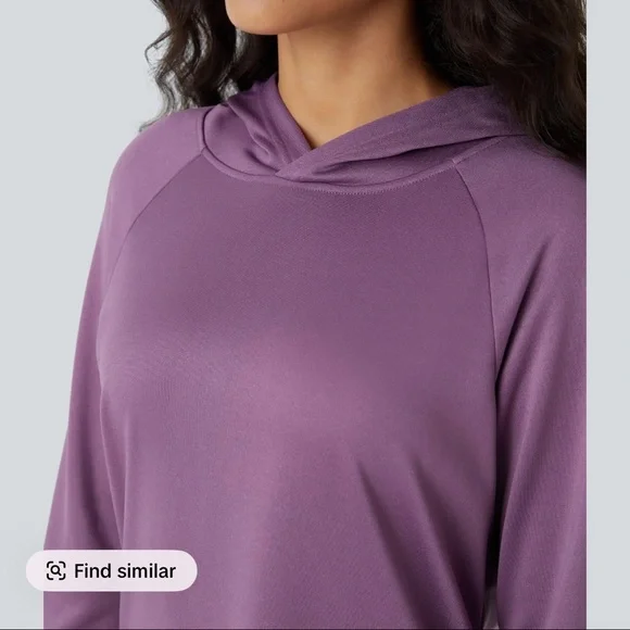 Purple Hooded Midi Dress - Halara TikTok Brand Pre-Owned Like New - Picture 10 of 12